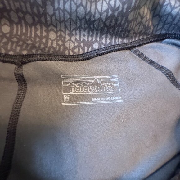 Patagonia Centered Worn Wear Gray Geometric Leggings Women's Sz M Athletic Yoga - Picture 9 of 15